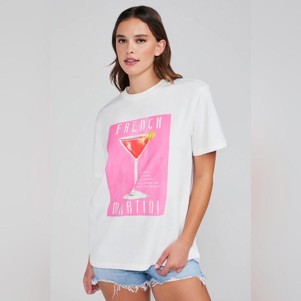 Wildfox French martini Ryan graphic tee top